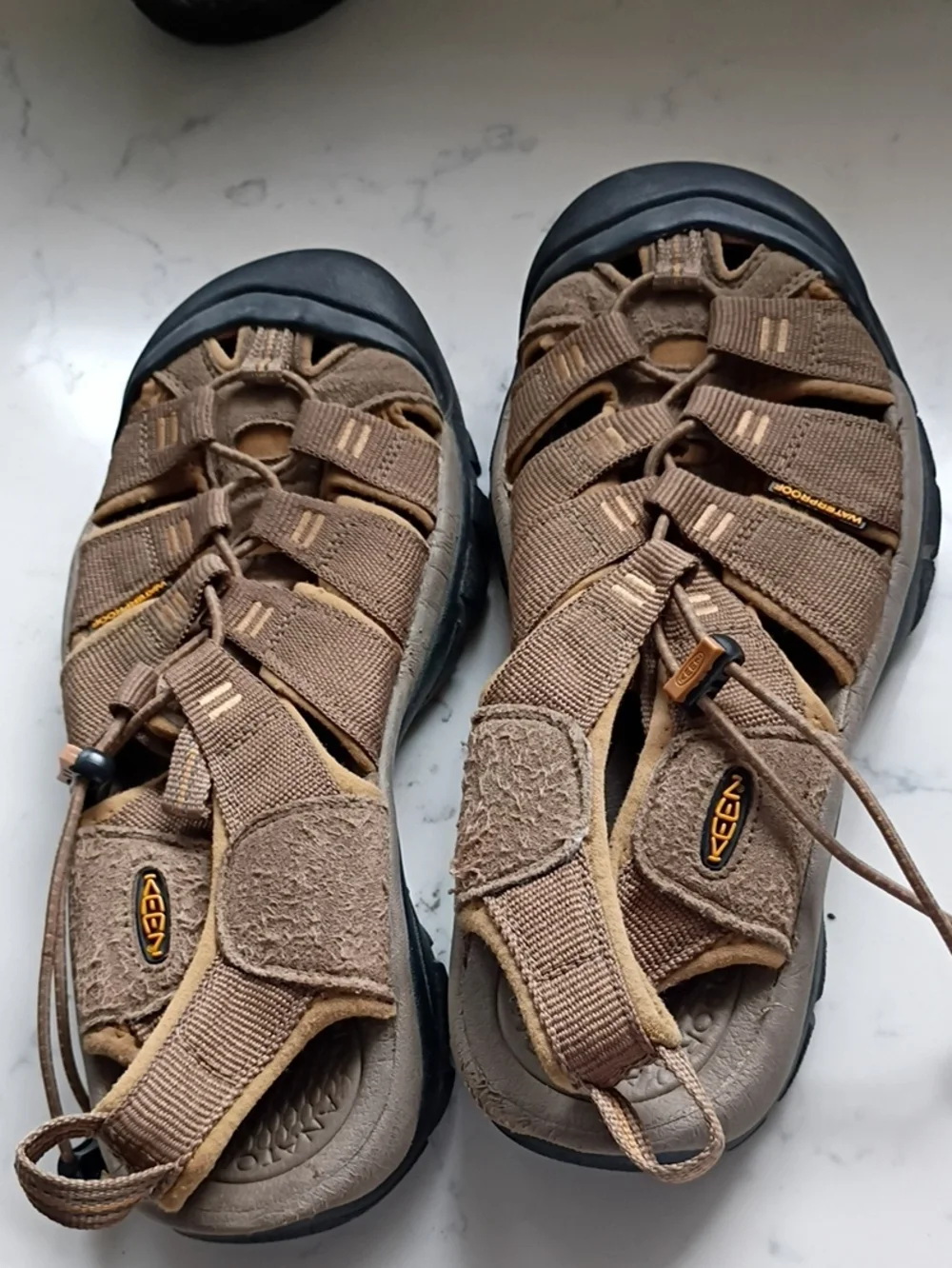 Keen Brown and Black Closed-Toe Outdoor Sandals